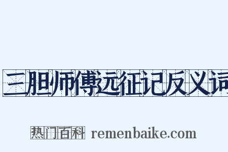 三胆师傅远征记反义词是什么意思的图片